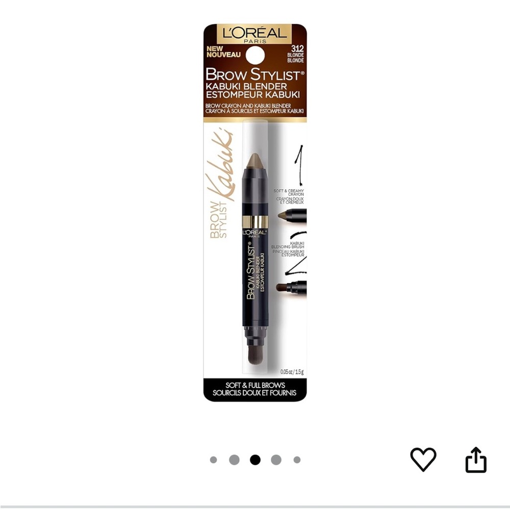 L'Oreal Brow Stylist Kabuki Blender - Black and Gold